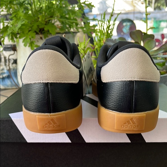 Adidas Black and White Skate Sneakers with Gum Sole - Picture 6 of 8